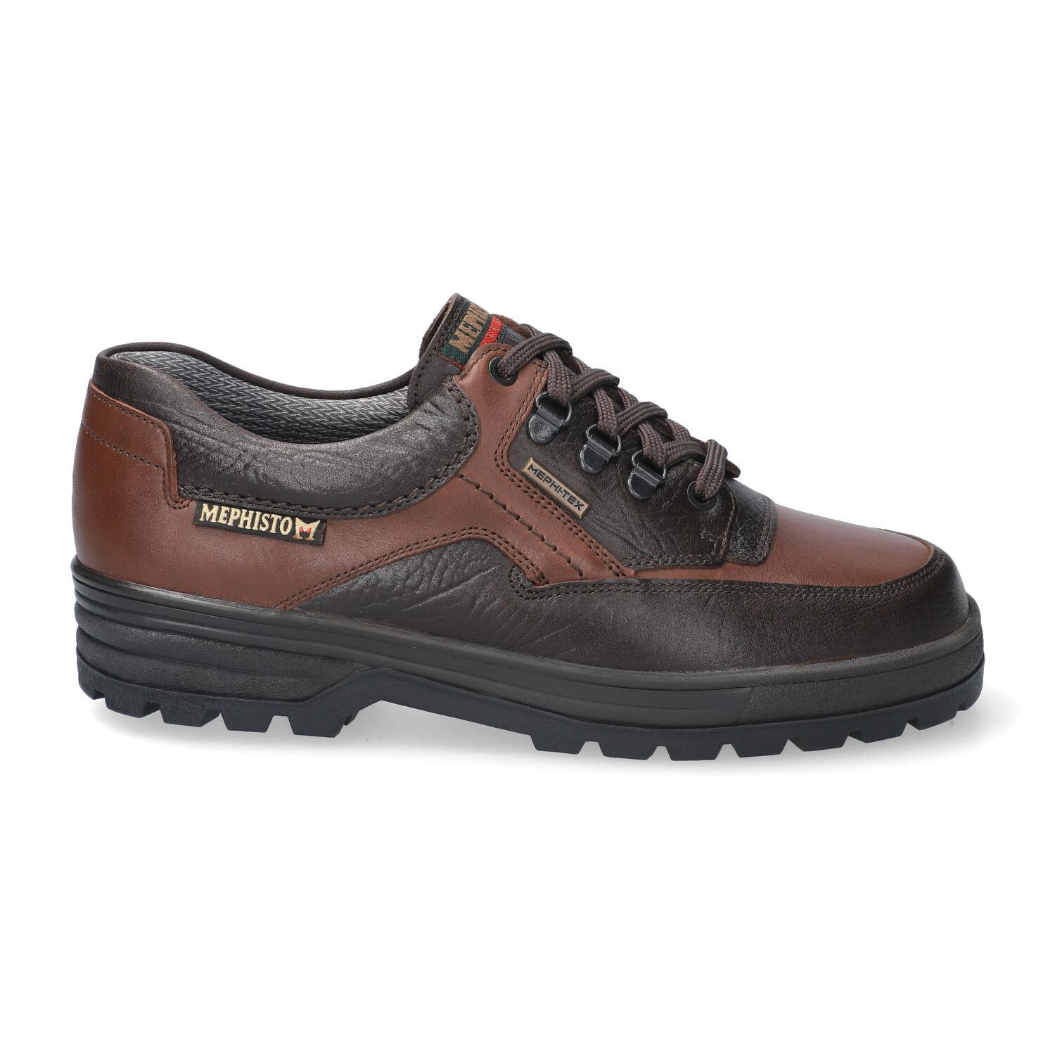 lacets homme modèle Barracuda mt Cuir Texturé Brun Foncé - Mephisto